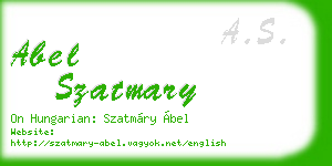abel szatmary business card
