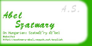 abel szatmary business card